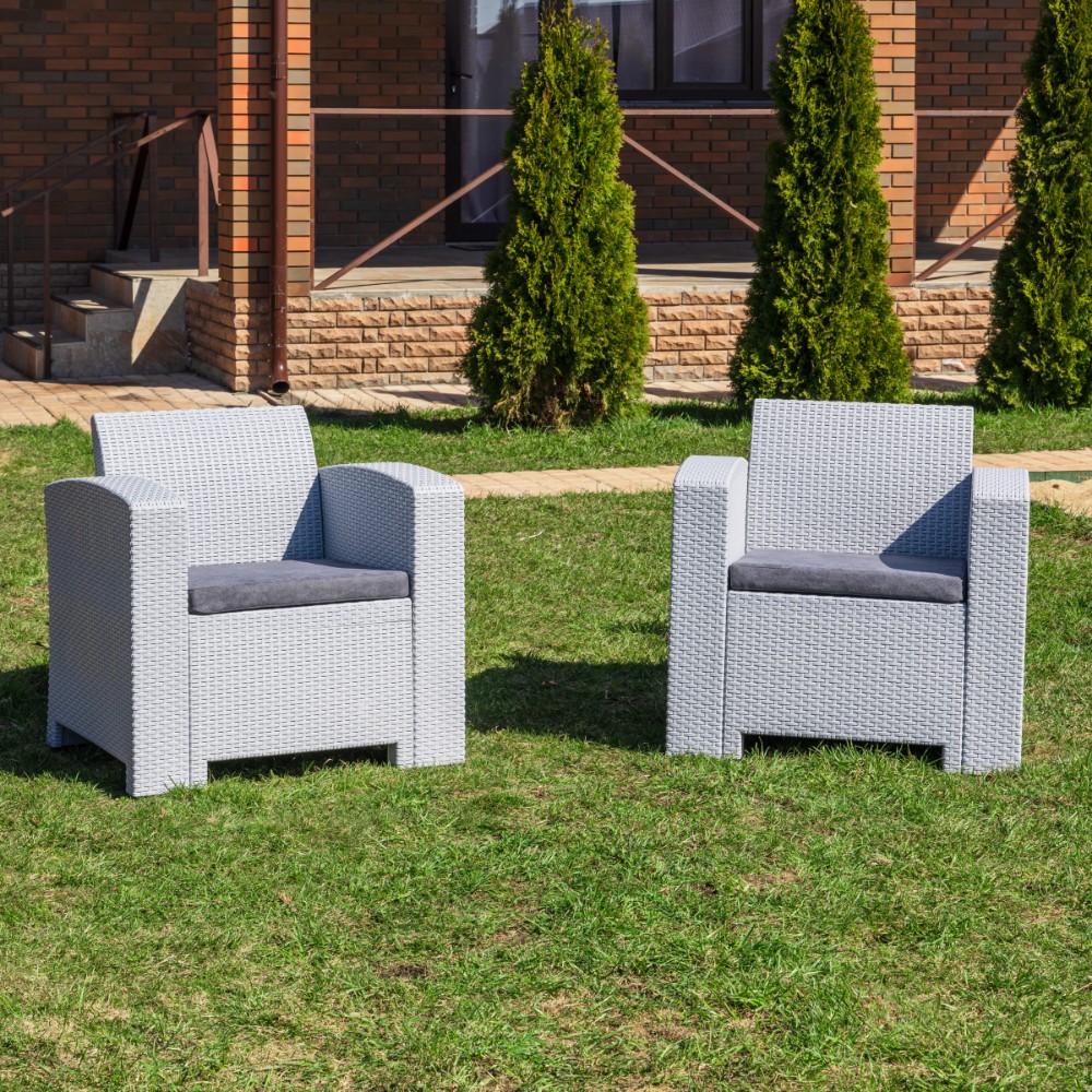 Комплект из двух кресел Royal Family LANA LUX светло-серый 1